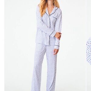 Disco Hearts Long Sleeve Polo Pajamas size XS Roller Rabbit